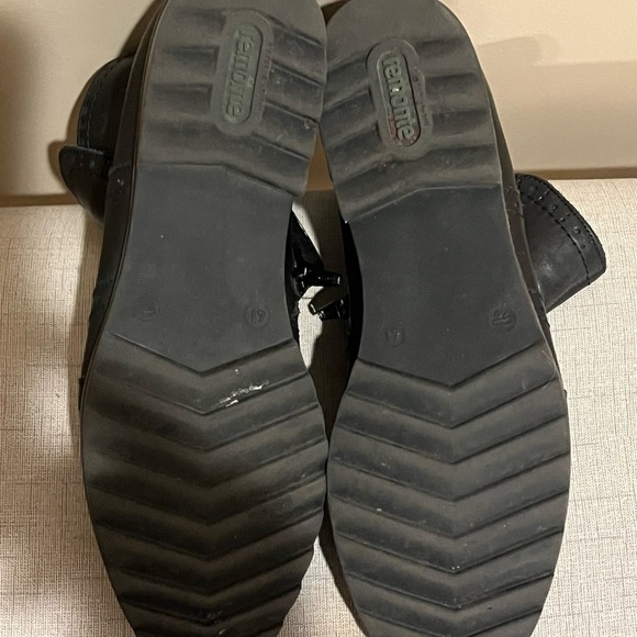 Remonte Black Wingtip Leather Booties with Brown Leather Strap, size 41 - Picture 6 of 6